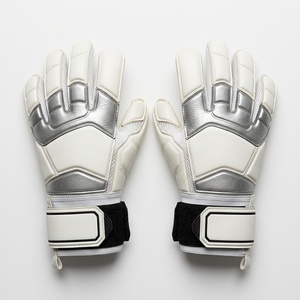 Guantes de Portero de Fútbol, Dedos Completos, Cuero PU, Antideslizantes, Transpirables, Correa de Muñeca Ajustable, Unisex, Equipo Deportivo - Product Image 1