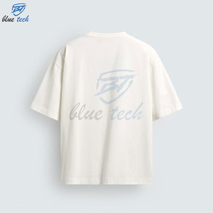 T-shirt surdimensionné personnalisé 100% coton, coupe ample, style streetwear, impression DTG pour homme. - Product Image 2