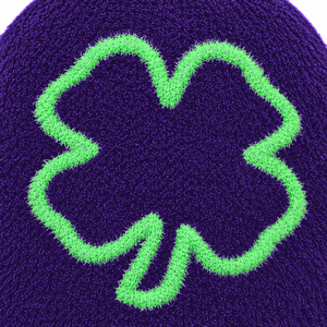 Bonnet d'hiver personnalisé trèfle à quatre feuilles, bonnet en tricot doux et moelleux, chaud pour l'extérieur, bonnet porte-bonheur trèfle, mode unisexe streetwear - Product Image 3