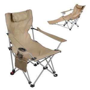 Sedia a Sdraio Reclinabile da Campeggio per Esterni con Angolo Regolabile 95-160°, Telaio in Acciaio al Carbonio Resistente, Borsa Pieghevole per il Trasporto, Logo OEM - Product Image 3