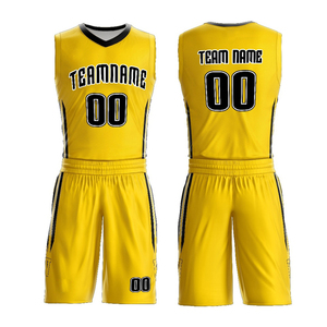 Ensemble de shorts et maillots de basketball personnalisés en gros avec nom d'équipe sur le devant, impression de logo personnalisé, uniforme par sublimation, OEM ODM, marque privée - Product Image 4