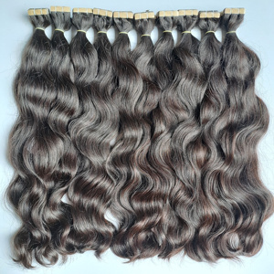 Lots de Cheveux Humains Bruts Indiens de Temple, Super Double Drawn, Tissage de Cheveux Vierges à Cuticules Alignées, Vente en Gros - Product Image 5