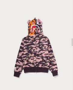 Unisex <b>Pink</b> Solid Zip-Up Hoodie Oversized Fit Streetwear Fleece Knitted 100% Cotton Anti-Pilling Unlined Raglan <b>Sweatshirt</b> - Product Image 1