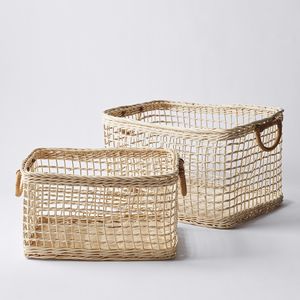 Stylish open-weave designed <b>baskets</b> <b>cheap</b> price rattan <b>basket</b> for books & stationeries storage - Product Image 5