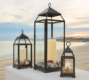 Decorative metal candle <b>lantern</b> vintage style outdoor <b>indoor</b> <b>lighting</b> home garden hanging table centerpiece decor elegant - Product Image 1