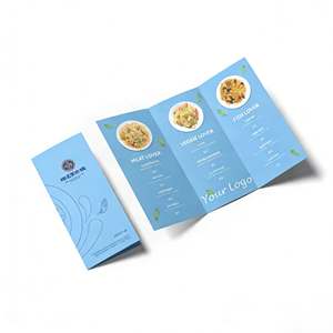 Impression de brochures pliées en trois pour menus de restaurants à emporter, dépliants publicitaires - Product Image 3