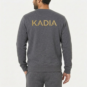 high quality Solid 100% Cotton Front Logo <b>Mens</b> Oversized Sweatshirt Eco Friendly Heavyweight Fleece Fabric Breathable sweatshirt - Product Image 5