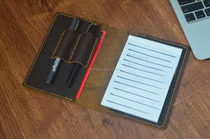 Luxury Rustic <b>Leather</b> <b>Notebook</b> Cover Case A5 Journal Sleeve Protection Smell Proof <b>Refillable</b> Holder Organizer for Writers - Product Image 5