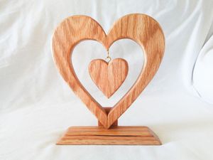 Custom Design Wooden <b>Heart</b> Table Centerpiece For Personalized Gift And Wedding Decoration Display - Product Image 6