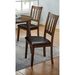 Set da Pranzo 5 Pezzi in Noce/Marrone Scuro, Stile Transizionale in Legno Massello, 4 Sedie Laterali e 1 Tavolo da Pranzo per Sala da Pranzo - Product Image 5