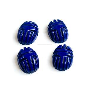 Cuentas de Piedra Natural de Lapislázuli Talladas a Mano de Alta Calidad, Escarabajo de 12MM, Abalorios y Figuritas para Fabricación de Joyas al por Mayor - Product Image 6
