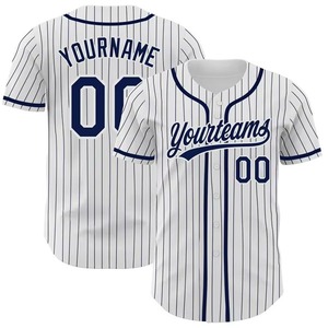 Maillots de baseball personnalisés en twill blanc, 100 % polyester respirant pour homme, avec nom et numéro brodés - Product Image 2