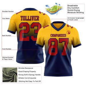 Jersey de Fútbol Americano OEM ODM, Ropa Deportiva Personalizada para Equipos, Impresión por Sublimación, Tela de Poliéster de Secado Rápido, Proveedor y Fabricante - Product Image 6