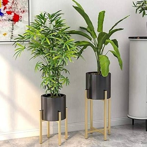 Supports à fleurs modernes en métal avec finition thermolaquée pour plantes vertes d'intérieur, design minimaliste, décoration intérieure - Product Image 1