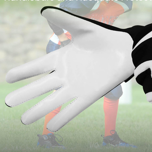 New Arrival Custom Design Receiver Gloves <b>Hook</b> And Loop Custom Logo Printing Flexible Breathable Best Comfort Receiver Gloves - Product Image 3