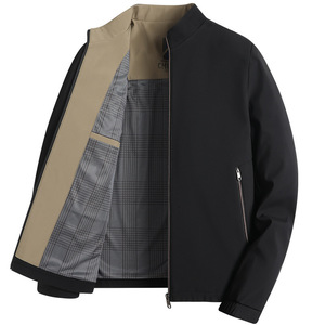 Chaqueta Bomber Casual para Hombre, Personalizada OEM, Primavera 2026, Resistente al Viento, Tallas Grandes, con Cuello Alto, 95% Poliéster, Venta al Por Mayor - Product Image 1