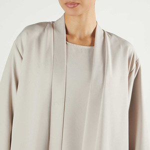 Top Trending New Custom Muslim Kimono Abaya for Women Solid Color Full Length <b>Islamic</b> Women Modest Women Abaya Dress Set - Product Image 3