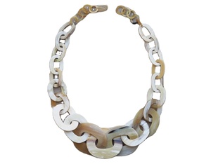 Collier chaîne classique unisexe en corne de buffle, chaîne à maillons élégante, bijoux unisexe pour anniversaire, cadeaux, vente en gros - Product Image 1