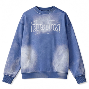Sudadera Glory personalizada con efecto deslavado ácido y desgastado por el sol, de hombros caídos, cuello redondo, calidad premium, para ropa urbana, venta al por mayor OEM - Product Image 1
