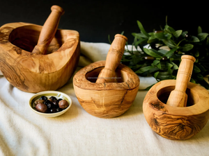 Modern Style Natural Natural Wooden Small Kitchen Mortar and Pestle Set for <b>Herb</b> & Spice Tools By Falak World Export - Product Image 4
