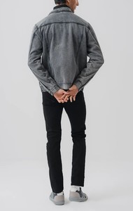 Veste en jean personnalisée pour homme, style décontracté, boutonnée, streetwear, vêtement d'extérieur en coton, fabricant de vêtements OEM ODM - Product Image 3