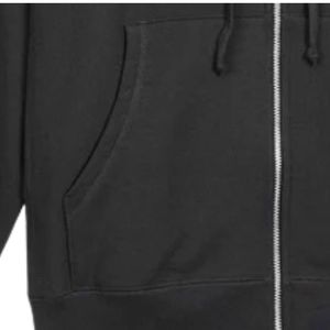 เสื้อฮู้ดซิปสีดำพรีเมียมแบบยูนิเซ็กส์ แจ็คเก็ตมีซิปเต็มตัว ผ้าฟลีซ สวมใส่สบาย เหมาะสำหรับลำลองและเล่นกีฬา - Product Image 5