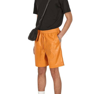 Latest Design Premium Quality Custom Size Wholesale <b>Leather</b> Canvas Eco-Friendly Breathable Solid <b>Men's</b> <b>Shorts</b> Low MOQ Casual Mid - Product Image 2