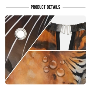 Capa de Peluquería con Estampado de Tigre, Poliéster Resistente al Agua, Bata de Barbería con Cuello Ajustable con Broches - Product Image 5