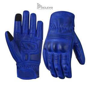 Guantes de Motociclismo de Cuero Vacuno, Cuero Genuino, Suaves, Cómodos, Transpirables, Logotipo Personalizado Delantero/Trasero, Cualquier Color Disponible - Product Image 2