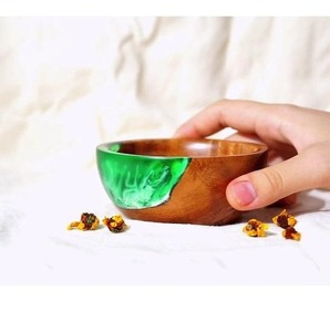 ชามไม้ทำมือ ชามสลัดไม้ธรรมชาติ สำหรับครัว รับประทานอาหาร ตกแต่งบ้าน ขายส่ง - Product Image 2