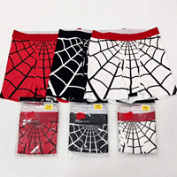 Boxers pour hommes les plus vendus, taille élastique, tissu doux, imprimé toile d'araignée, sous-vêtements pour hommes, boxers pour hommes en stock