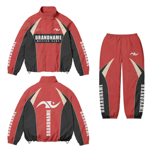 Ensemble de survêtement unisexe personnalisé en coton, veste et pantalon, 500 GSM, poids lourd, logo imprimé, jogging, fitness, vêtements de sport, OEM, vente en gros - Product Image 2