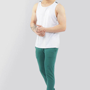 <b>Men's</b> <b>White</b> Breathable Polyester Tank Top O-Neck Casual Sleeveless Muscle <b>Vest</b> Solid Color Knitted Sport Wear - Product Image 4