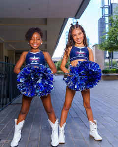 Uniformes de porristas sexys, venta al por mayor, uniformes de porristas de alta calidad para jóvenes de Color azul, uniformes de porristas para niños - Product Image 1