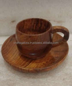 ชุดน้ำชาไม้สีเข้มแบบชนบททำด้วยมือและจานรองสไตล์ยุโรปสำหรับแจกฟรี - Product Image 6