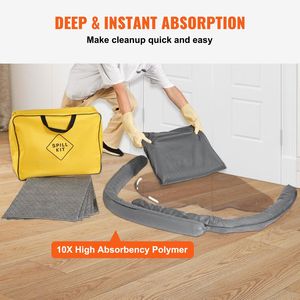 Kit Universal para Derrames de 43 Piezas, Incluye 30 Almohadillas Absorbentes y 2 Calcetines Absorbentes de 3"x4" - Product Image 3