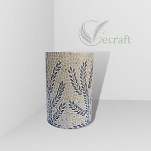 Tabouret en nacre pour décoration intérieure moderne de beauté classique écologique pour mur de salon Prix compétitif Vecraft D33xH49cm - Product Image 2