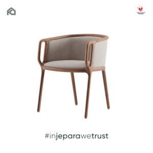 Chaise de salle à manger en teck massif, faite à la main, durable et moderne, fauteuil rembourré, style scandinave Japandi, écologique, pour hôtel - Product Image 4