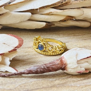 New Arrival Crown Shape <b>Labradorite</b> Brass <b>Ring</b> 18k Gold Plated Statement Dainty <b>Ring</b> Tiara <b>Ring</b> Handmade Wholesale Women's <b>Ring</b> - Product Image 4
