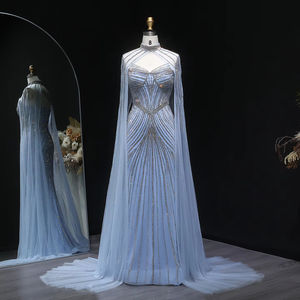 Jancember LSZ017 kristal payetli sevgiliye akşam Mermaid Proms şal ile - Product Image 1