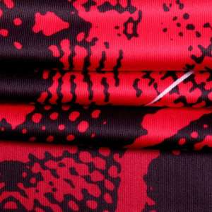 Camiseta de Compresión Deportiva para Hombre, Manga Larga, Rojo y Negro, Diseño Abstracto, para Gimnasio, Entrenamiento, Rendimiento Deportivo, Capa Base - Product Image 3