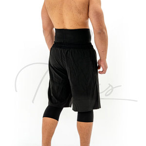 Shorts de bain Awrah pour hommes, personnalisables avec votre propre logo, 100% coton, taille élastique, décontractés, séchage rapide, respirants - Product Image 4