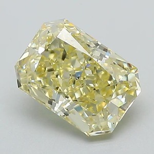 Diamante amarillo sintético cultivado en laboratorio, corte radiante, de 1.00 CT a 5.00 CT, color amarillo fantasía, claridad VVS VS, certificado, para anillo. - Product Image 1