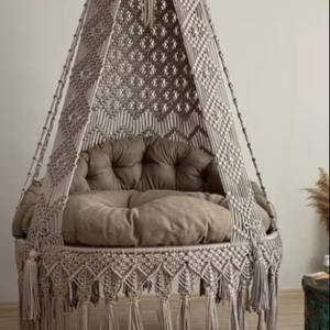 Cotton Macrame <b>swing</b>, Hanging Chair, hängesessel, <b>Swing</b> chair, Rocking Chair, Macrame <b>swing</b> chair, hanging chair indoor, Outdoor - Product Image 1