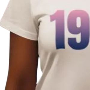 เสื้อยืดผู้หญิงสีขาวลายกราฟิกปี 1938 สีชมพูไล่เฉดสีฟ้า พิมพ์ลาย แขนสั้น คอกลม ผ้าฝ้ายนุ่ม สวมใส่สบาย แฟชั่น ขายส่ง - Product Image 6