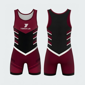 Maillots de lutte sans manches pour hommes en Spandex/Polyester de haute qualité, séchage rapide, antibactériens, logo personnalisé avant/arrière, vente en gros pour la gym - Product Image 4