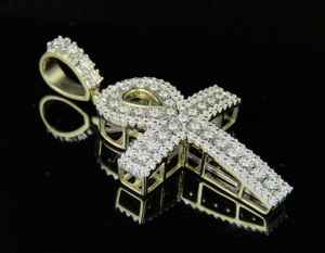 Colgante de Cruz con Incrustaciones de Oro Rosa, Moissanita VVS, Joyería Hip Hop para Fiestas, al Mejor Precio del Mercado - Product Image 1