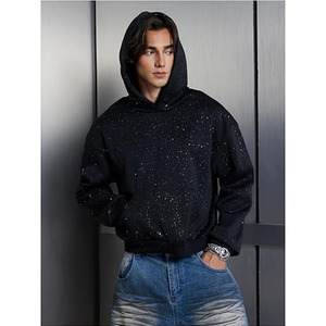 เสื้อฮู้ดกลิตเตอร์แขนยาวมีฮู้ดเสื้อสเวตเตอร์แบบสวมมีฮู้ดสตรีทแวร์ - Product Image 3