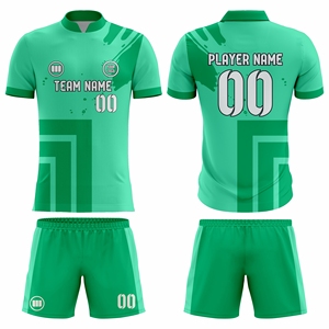 Uniforme de Fútbol de Alta Calidad, Diseño Personalizado, Conjunto de Camiseta y Pantalones Cortos, Sublimación, Ropa Deportiva para Equipos, Absorbe la Humedad en la Parte Delantera, Unisex, Servicio OEM - Product Image 1