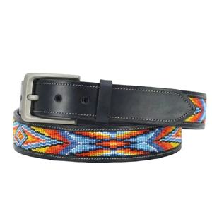 Ceinture artisanale en cuir de vachette brun, motif floral gravé, boucle ardillon en acier, style vintage, look western, imprimé par transfert thermique, 1-1,5 pouces - Product Image 2